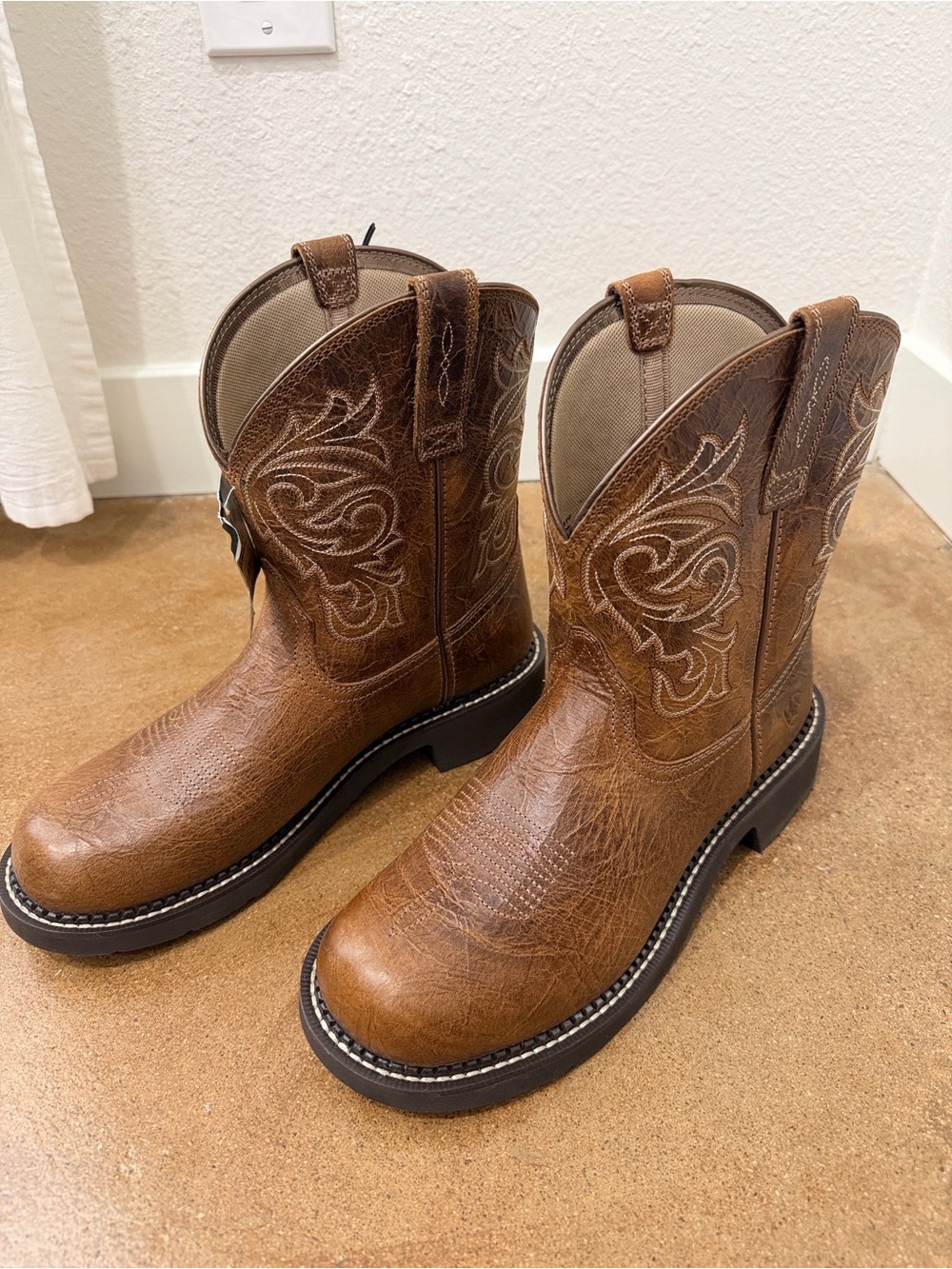 Ariat Women’s Fatbaby Heritage Western Cowboy Boot - Mazy Crackled Cottage